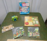 Vtg Romper Room Puzzle Clock, Wooden Ship Toys, Toy Camera, More Puzzles