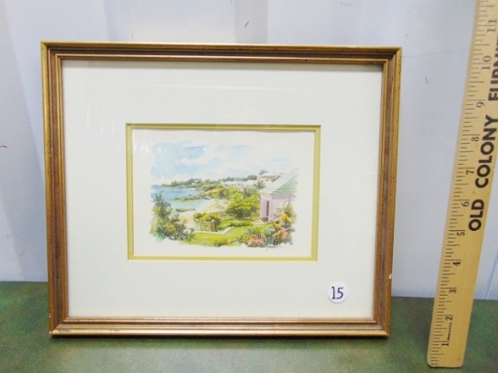 Hand Signed, Framed And Double Matted Water Color Print By Joan Forbes