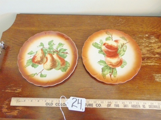 2 Vtg Petrus Regout Maastricht Plates Made In Holland