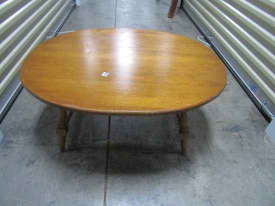 Vtg Solid Wood Coffee Table