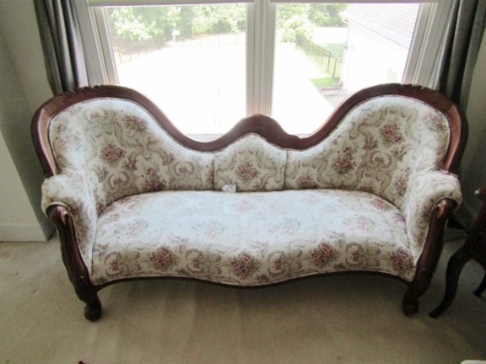Victorian Parlor Sofa W/ Serpentine Back (Local Pick Up Only)