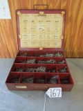 Vtg Screw Seller Assortment Metal Box