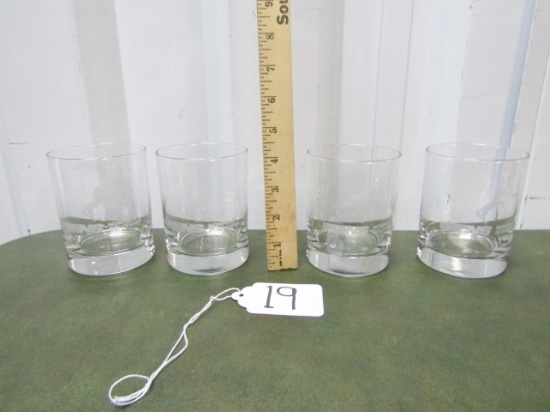 Set Of 4 Norfolk Southern Railroad Highball Glasses