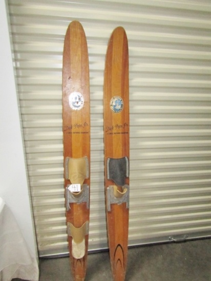 Vtg Dick Pope Jr. Cypress Gardens Wooden Water Skis