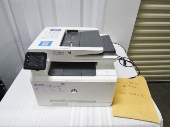 H P Laser Jet Pro Model M277dw  (LOCAL PICK UP ONLY)