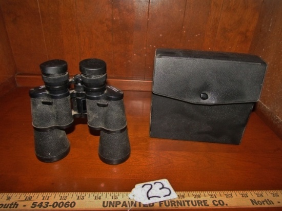 Vtg Sears 7 X 50 Binoculars With Case