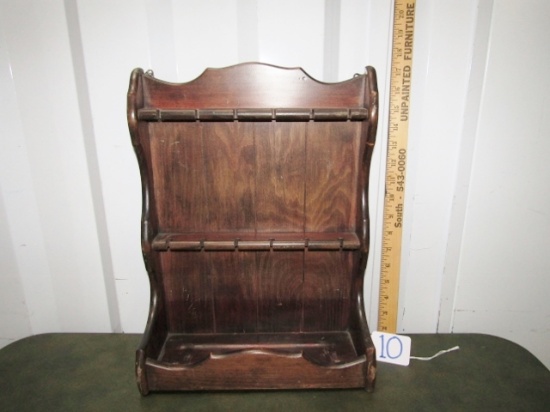 Vtg Solid Wood Wall Hanging Display Box