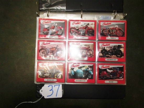 Vtg Folder Full Of Mint Condition Harley Davidson And Indian Trading Cards