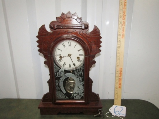Antique Waterbury Gingerbread Parlor Mantle Clock