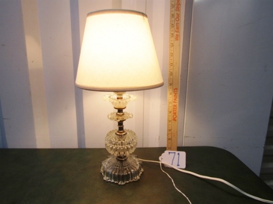 Vtg Crsytal Table Lamp