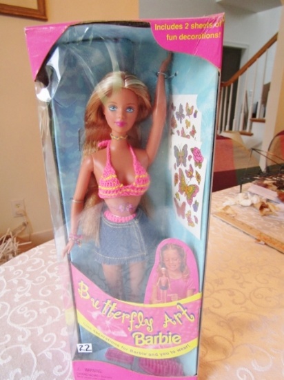 N I B 1998 Butterfly Art Barbie - Mattel Pulled This From The Shelves