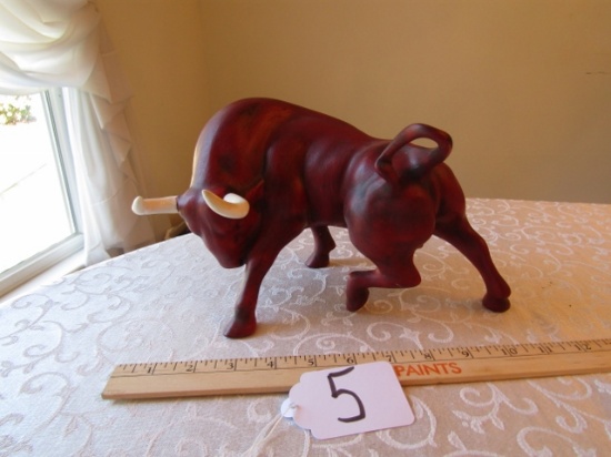 Very Nice Ceramic Bull Signed A. Brown 78