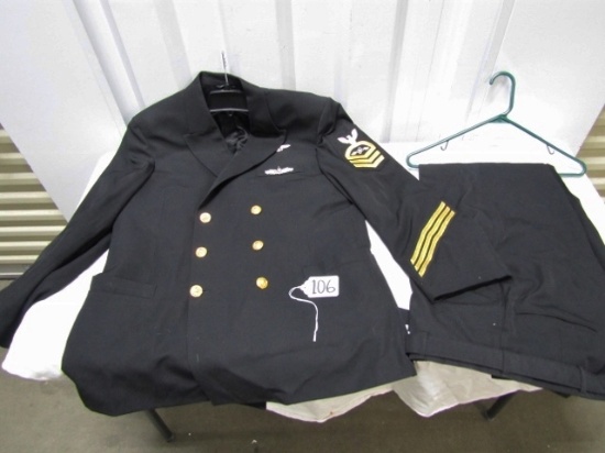 U. S. Navy Dress Suit W/ Insignia Including 1 For Air Warfare