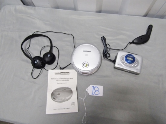 Compact Disc Player W/ Headphones And Instructions And A Aiwa