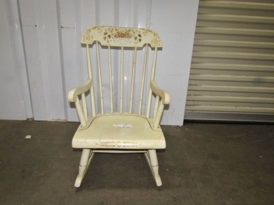 Vtg Solid Wood Nichols And Stone Child's Rocking Chair ( Local Pick Up Only )