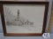 Autographed Bt Artist David Phillips, Pencil Drawing Print Of Sanibel Lighthouse