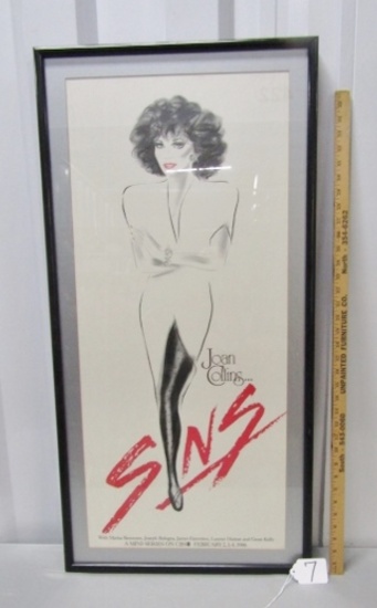 Vtg 1986 Promotional Poster For " S I N S " Starring Joan Collins
