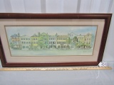 Autographed Lithograph Print Of Rainbow Row By Virginia Fouche' Bolton