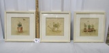 3 Framed Prints From The Blum Garden Series