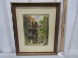 New Orleans Street Scene Print By James Hussey Matted In A Solid Worm Wood Frame