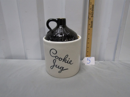 Vtg Monmouth Stoneware Cookie Jug Cookie Jar