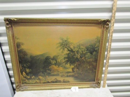 Vtg Print On Cardboard "Enchanted Valley " By Thomas Walmsley - LOCAL PICK UP ONLY