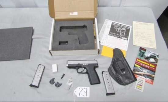 Kahr Arms C W 45 Pistol W/ Holster, Instructions, Trigger Guard, Lock And Key