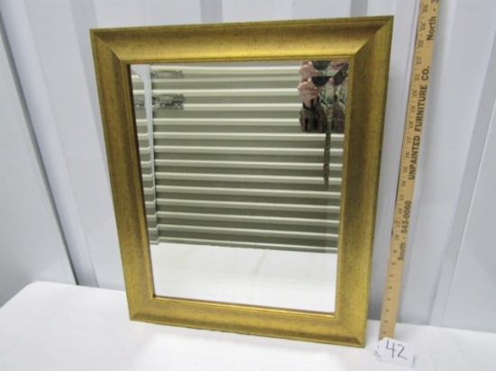 Vtg Beveled Glass Wall Mirror In A Gilded Wood Frame LOCAL PICKUP ONLY
