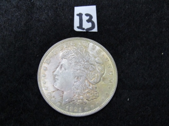 1921 Morgan Silver Dollar In Uncirculated Condition