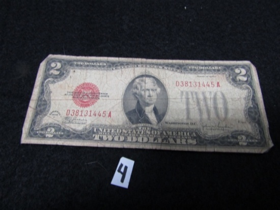 1928 Two Dollar Bill Red Note Series F