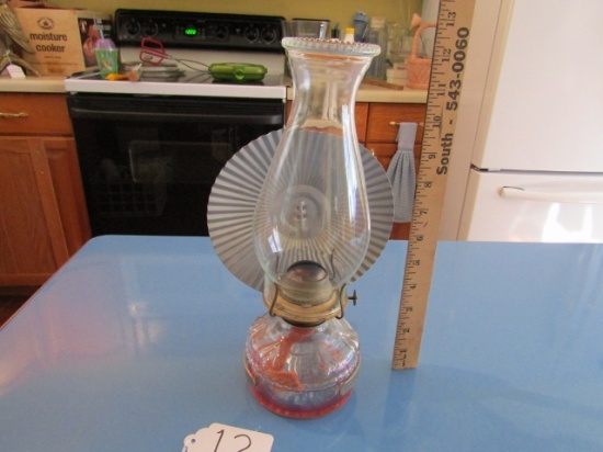 Vtg Eagle Oil Lantern W/ Reflector Back