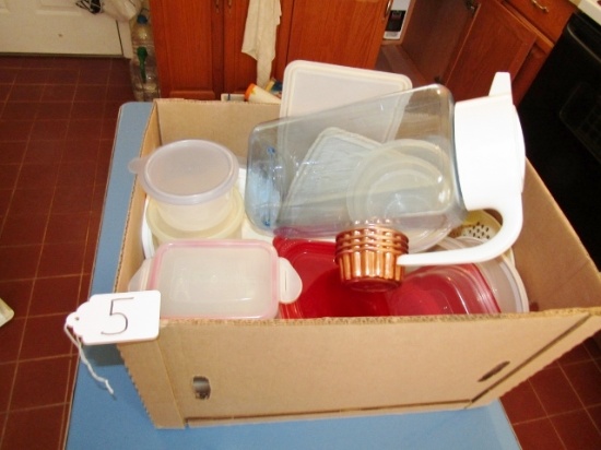 Box Full Of Tupperware And Other Brands To Keep Your Food Safe