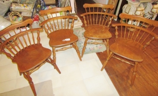 Set Of 4 Vtg Solid Maple Ethan Allen Dining Chairs ( Local Pick Up Only )