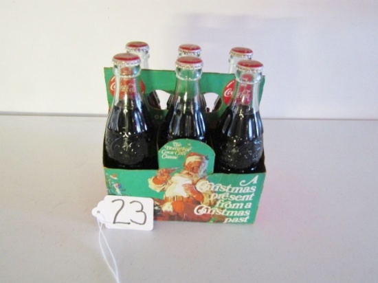 6 Pack Of Vtg 8 Ounce Coca Cola Unopened Bottles W/ Cities On Bottom