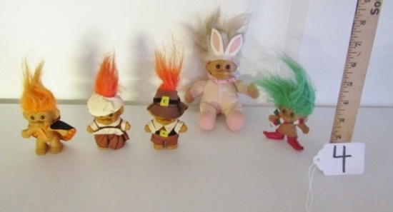 Troll Dolls For Hollidays: Halloween, 2 For Thanksgiving, Easter And Christmas