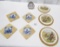 4 Delft Blue Coasters; 3 Game Bird Themed Trivets And A Refrigerator