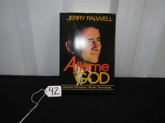 1979 Jerry Fallwell Autographed Book " Aflame For God "