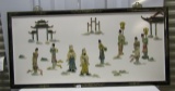 Large Oriental Picture Made Using Porcelain Figures (LOCAL PICK UP ONLY)