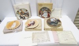 4 Vtg Norman Rockwell Plates And 1 Other Collector Plate All By Knowles