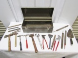 Vtg Metal Tool Box W/ Contents Shown (LOCAL PICK UP ONLY)