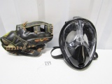 Youth Size Leather Baseball Glove And A Paintball Mask