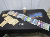 Vtg Postcards, Coupons. Independence Day Hologram Cards And A Jar