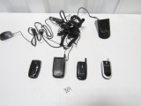 4 Vtg Cell Phones W/ Chargers