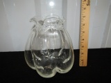 Hand Blown Crystal Bulbous Vase Made In Italy By I V V