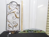 Metal Wall Hanging Antiqued In Bronze And Gold And A Double Sided