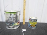 1 Gallon Of Valspar Ultra White 1 Coat Paint And A Quart Of 1 Step Stain (LOCAL PICK UP ONLY)