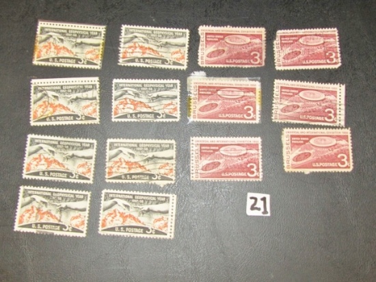 14 U. S. Stamps From 1958: 8 Are International Geophysical Year And 6