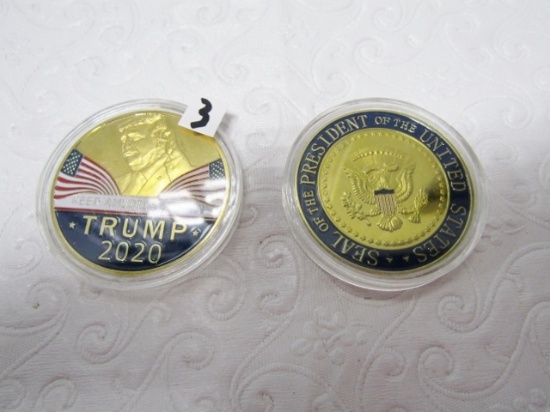 Two 2020 President Donald Trump Keep America Great Golden Eagle