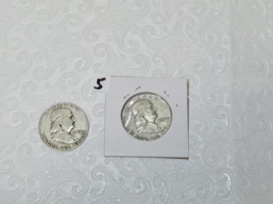 2 Franklin Half Dollars