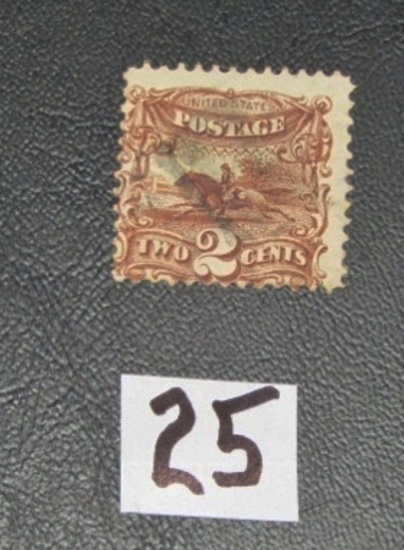 Rare 1869 U. S. Pony Express Two Cents Postage Stamp